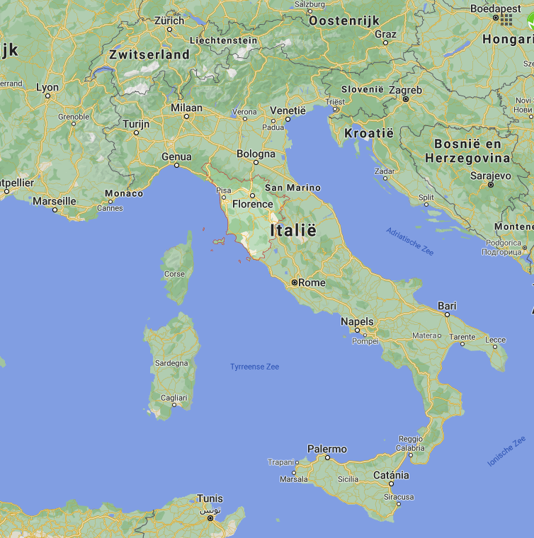 Toscane kaart | Italië kaart