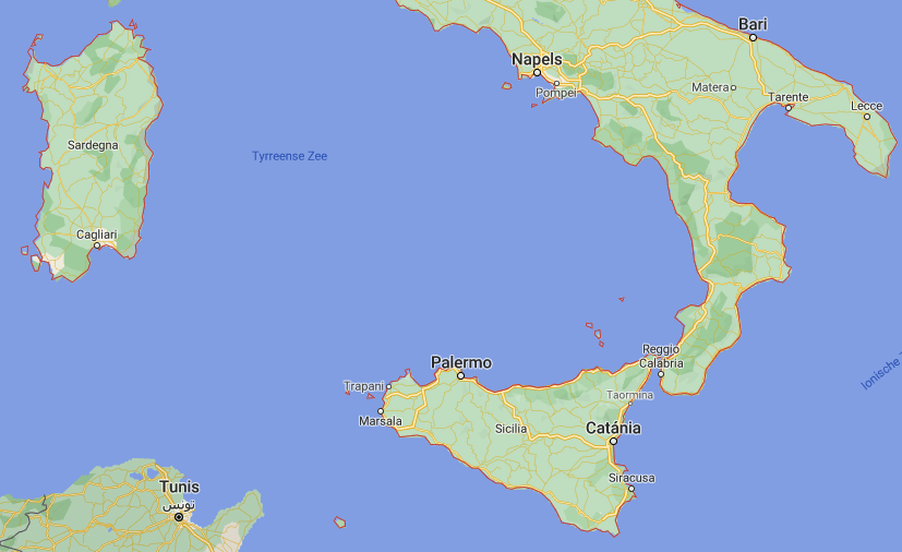 Zuid Italië kaart | Italië kaart